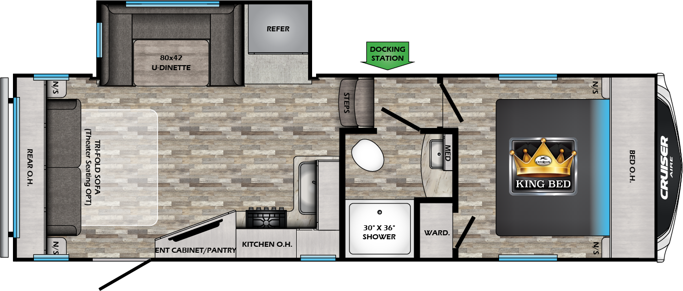 2022 CROSSROADS CRUISER AIRE 24RL, , floor-plans-day image number 0